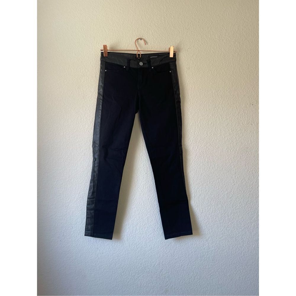 Club Monaco faux leather PU trim pants size 0‎